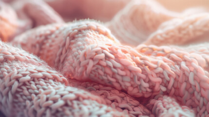 Close-up of colorful braided yarn texture.