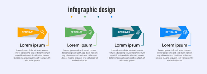 infographic design presentation business infographic template with 4 options	