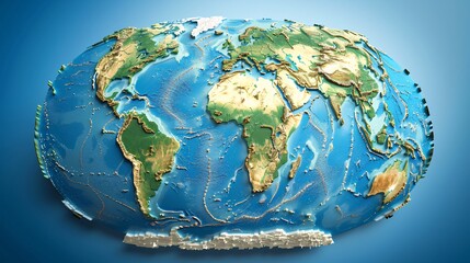 Fototapeta premium A globe with the continents of Africa and South America on it