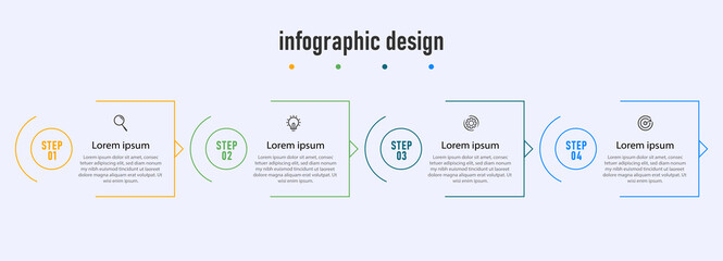 infographic design presentation business infographic template with 4 options	