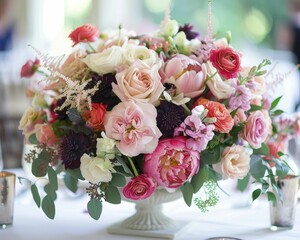 Floral wedding centerpieces bring an elegant touch of beauty to reception tables.