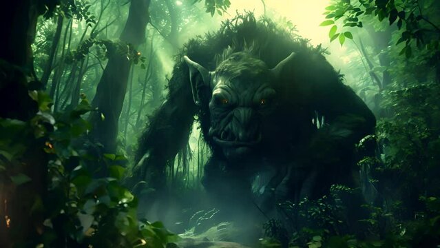 Goblin comes out of the forest 4K