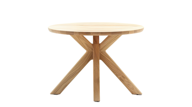 Wooden table on a transparent background