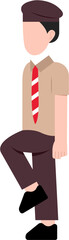 Flat Character Of Pramuka Indonesia 