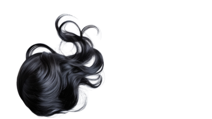 Wig on a transparent background