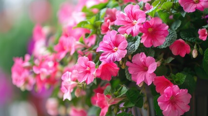 Obraz premium Impatiens walleriana Extensive watering a highly favored plant for balconies