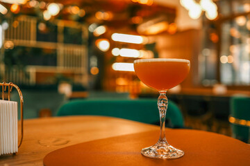 Non-alcoholic cocktail on a table in a restaurant