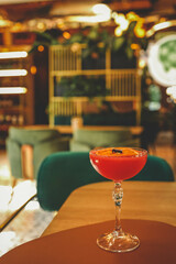 Non-alcoholic cocktail on a table in a restaurant