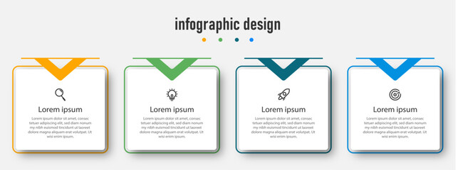 infographic design presentation business infographic template with 4 options