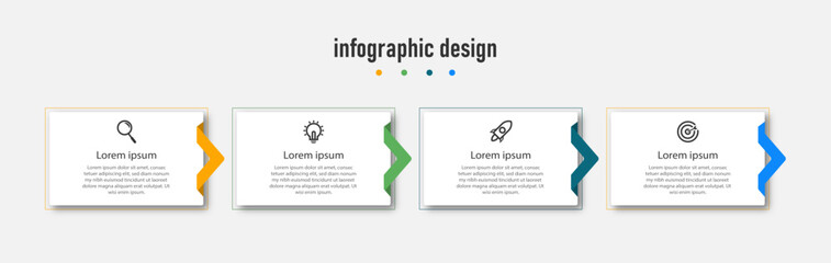 Simple infographic design presentation business infographic template with 4 options	