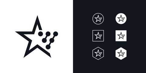Star technology logo set