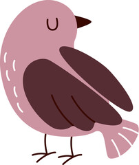 Autumn Bird Hand Drawn