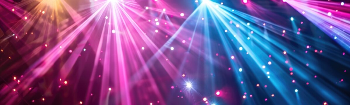Flashing strobe lights enhancing the party atmosphere