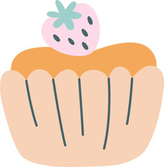 Cupcake With Strawberry