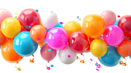 Balloons on a transparent background