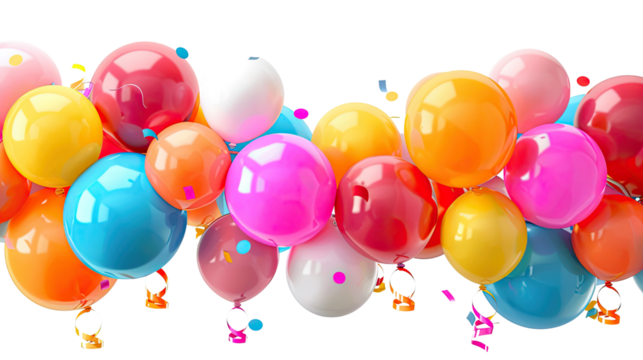 Balloons on a transparent background