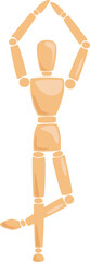 Wooden Man Manikin Hands Up Pose