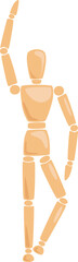 Wooden Man Manikin Hand Up Pose