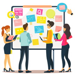 business people in workshop,  Project planning and strategy, meeting room