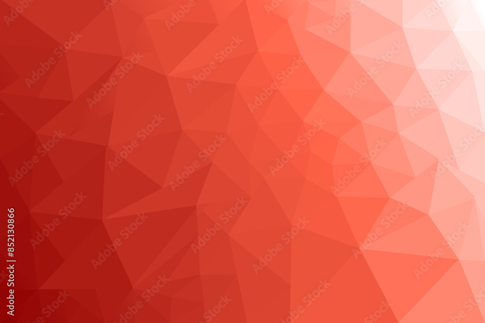 Poster abstract low poly gradient background in shades of red and orange for design and art projects
