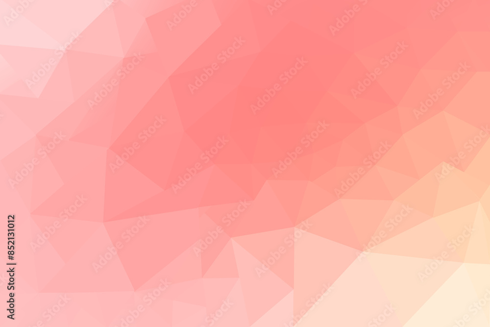Poster low poly gradient background with shades of pink red and peach for design and presentations