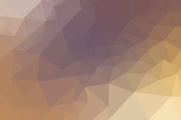 Pastel Low Poly Gradient Background with Purple Yellow and Beige Triangles for Design and Art