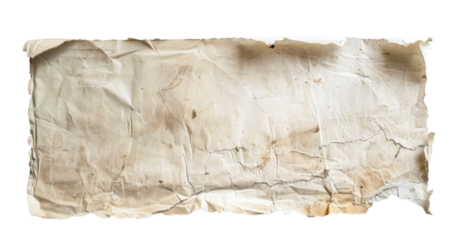 Old paper on a transparent background