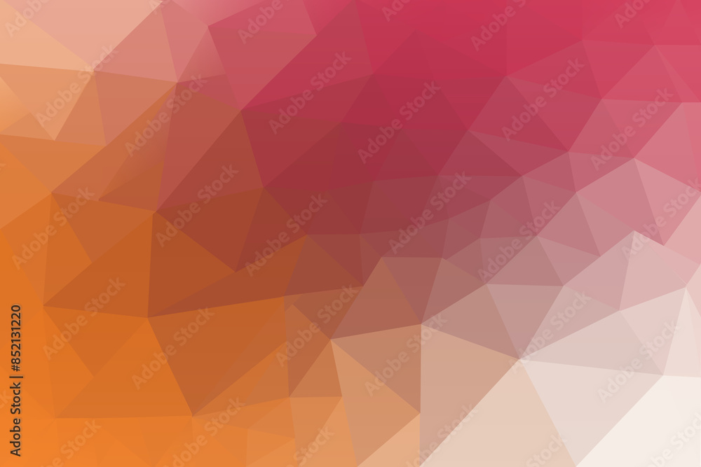 Aufkleber low poly gradient background with warm tones of orange pink and red for graphic design and web use