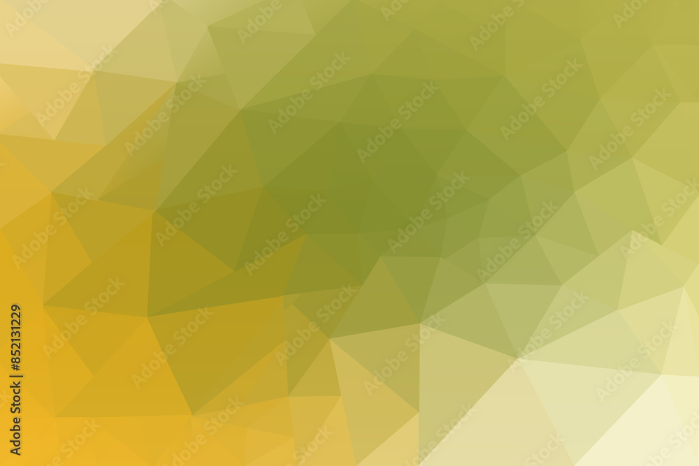 Poster low poly yellow and green gradient geometric background for web and print design