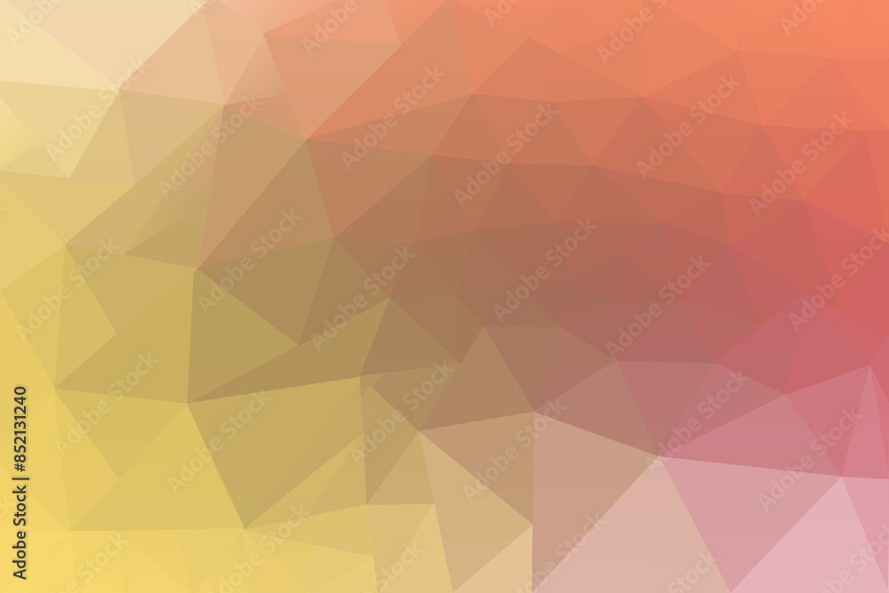 Poster pastel yellow and pink low poly gradient background for web design and art projects