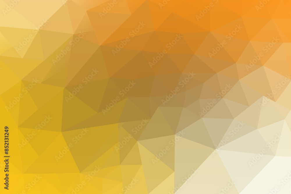 Poster low poly gradient background with warm tones of yellow orange and beige for design and web projects
