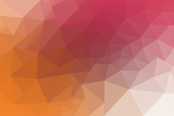 Low Poly Gradient Background with Warm Tones of Orange Pink and Red for Graphic Design and Web Use