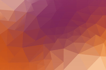 Obraz premium Vibrant Low Poly Gradient Background with Shades of Orange Red and Purple for Design Use