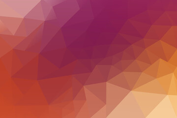 Abstract Low Poly Gradient Background with Red Pink Purple Orange and Yellow Hues Geometric Design