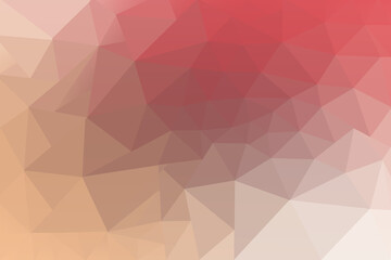 Warm Peach and Coral Low Poly Background with Geometric Gradient Design for Web and Print