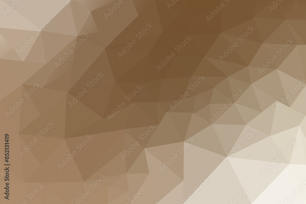 Poster low poly gradient background in shades of brown tan and beige for web design and presentations