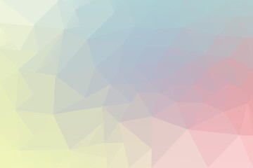Fototapeta premium Low Poly Gradient Background Pastel Pink Blue and Yellow Geometric Abstract Design for Web Design