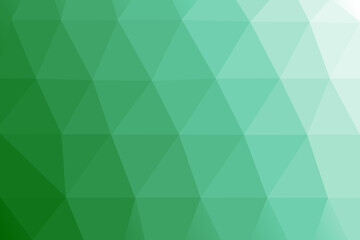 Green Gradient Low Poly Geometric Background with Shades of Light and Dark Green Triangles