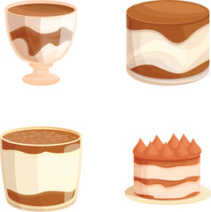 Delightful collection of illustrated chocolate desserts, perfect for sweetthemed designs