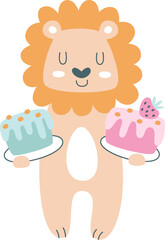 Lion With Desserts