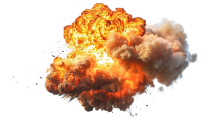 Explosion on transparent background