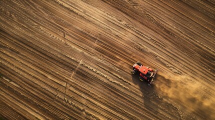 Aerial image of farming in Manitoba Canada : Generative AI