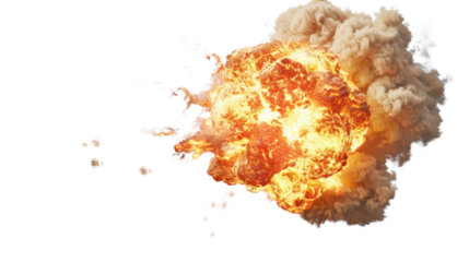Explosion on transparent background