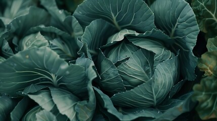 Ready to harvest cabbages in the farm Very huge and green cabbages ready for harvest : Generative AI