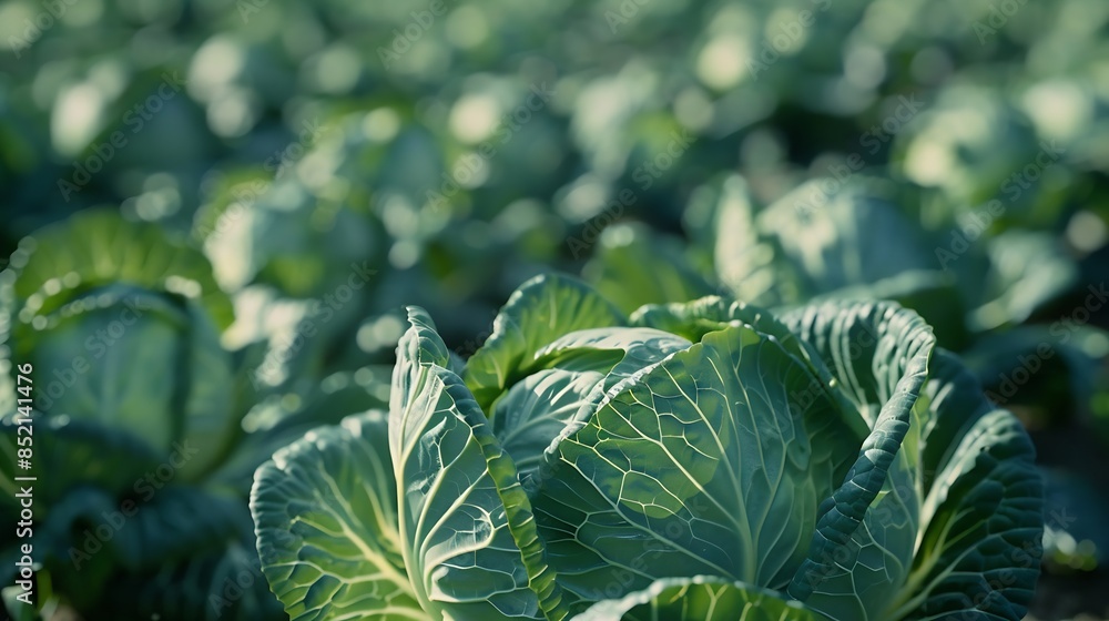 Poster fresh cabbage from farm field view of green cabbages plants nontoxic cabbage nontoxic vegetables org