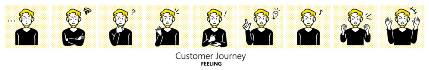 ダイバーシティ（髭の男性）のイラスト