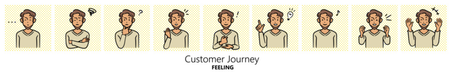 ダイバーシティ（髭の男性）のイラスト