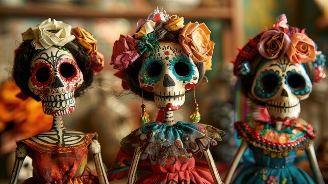 Day of the Dead doll representation