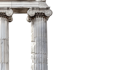 Greek columns on a transparent background