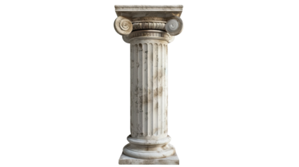 Greek columns on a transparent background